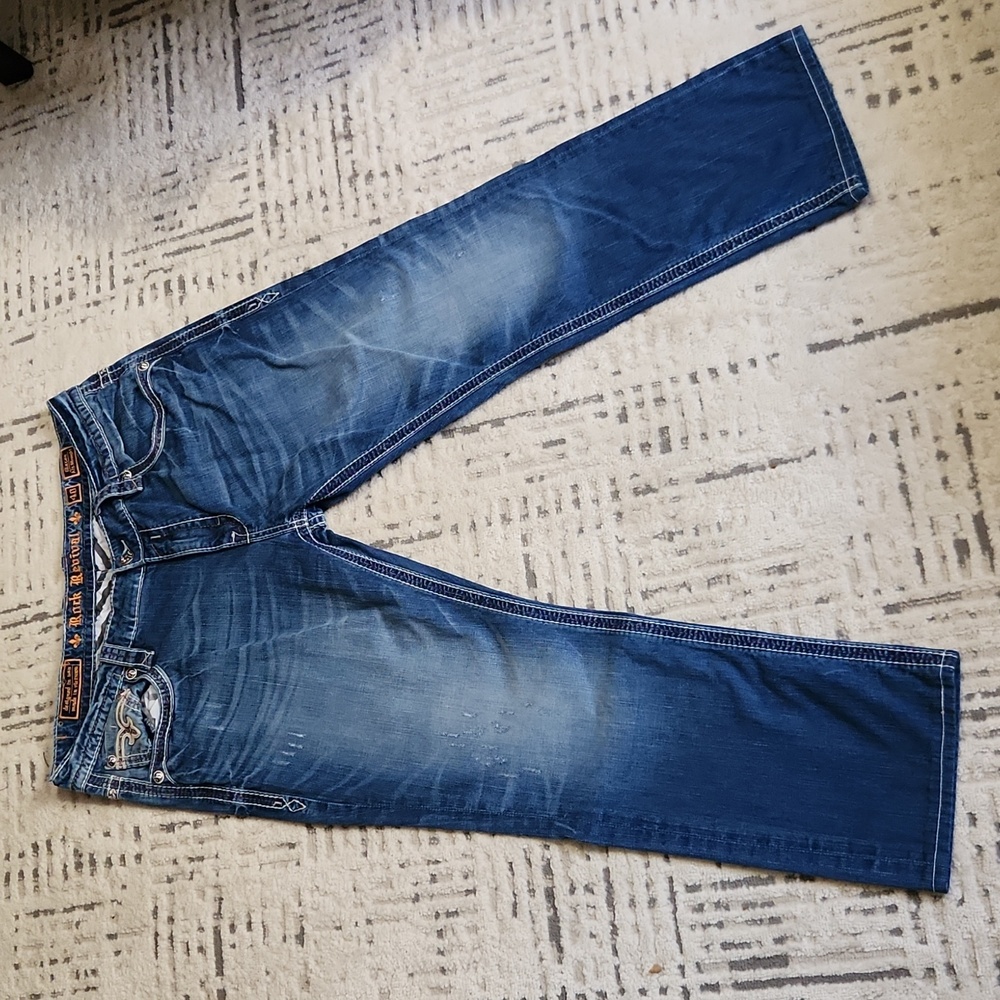 Mens Rock revival jeans